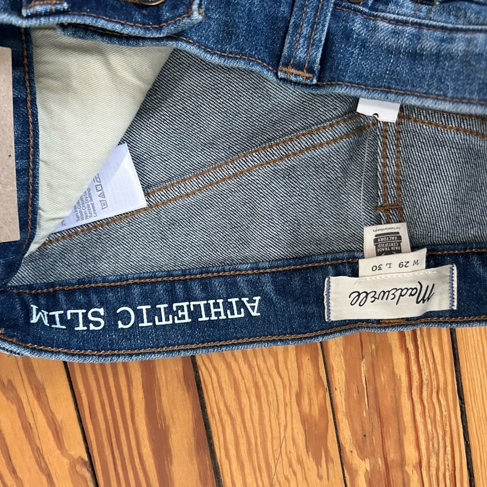 NWT Madewell Men’s slim blue jeans - Picture 3 of 7